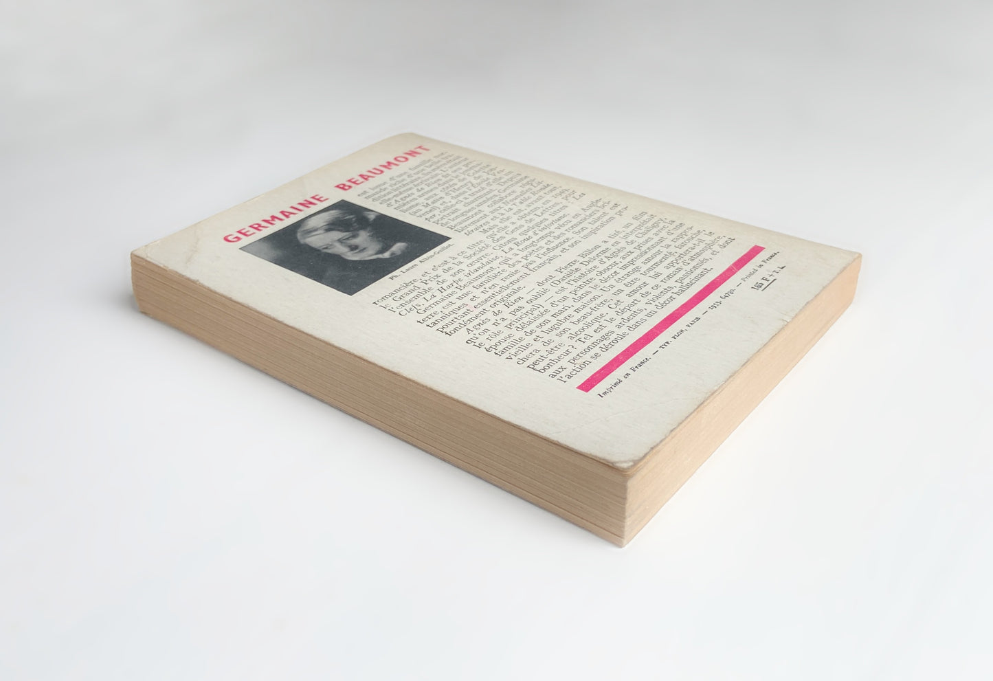 Livre «Agnès de rien» G. Beaumont, ed. Librairie Plon augmentée 1953