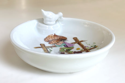 Ancienne assiette chauffante porcelaine Chauvigny© « Gavroche » Gottschlich