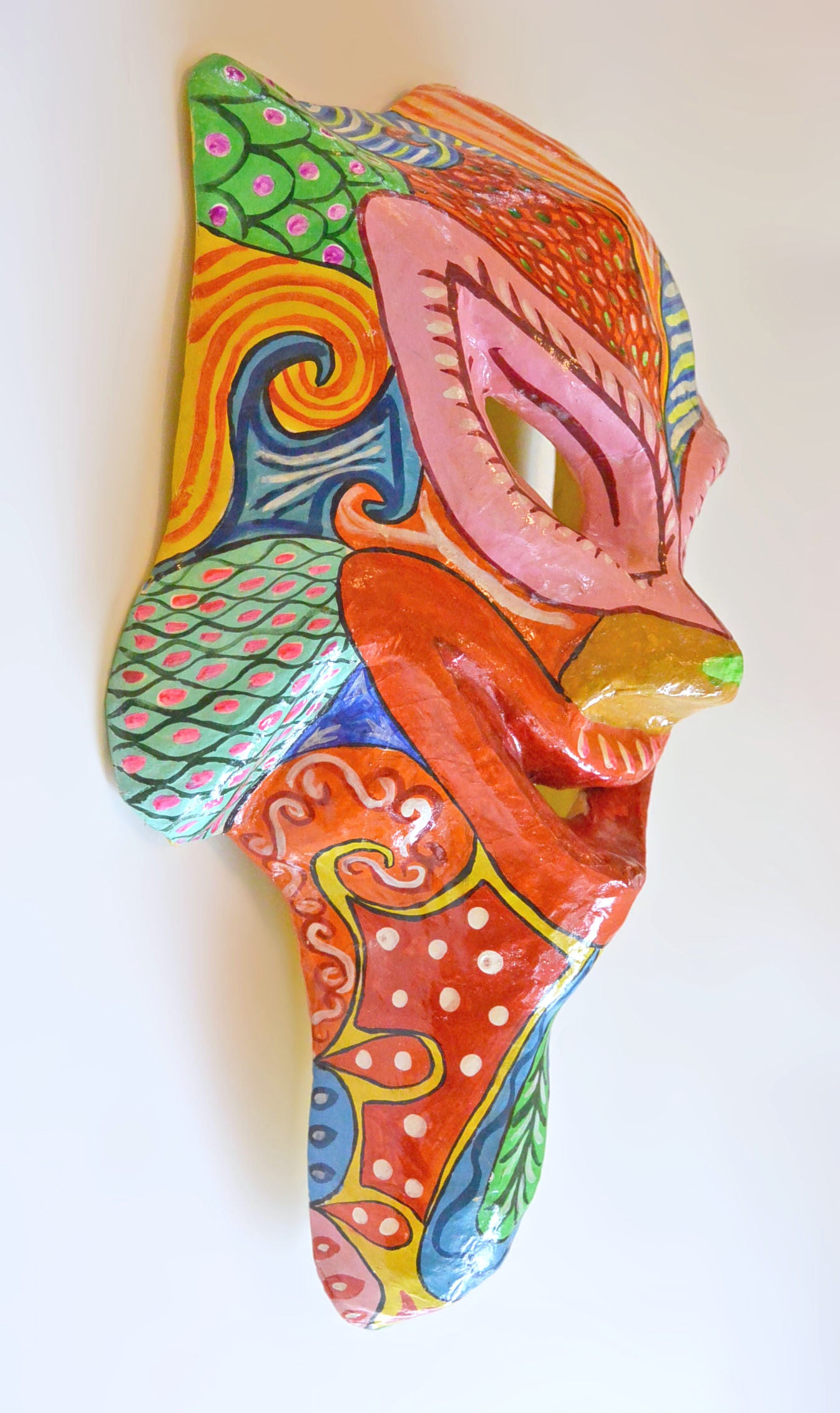 Masque à main artisanal de carnaval República Dominicana