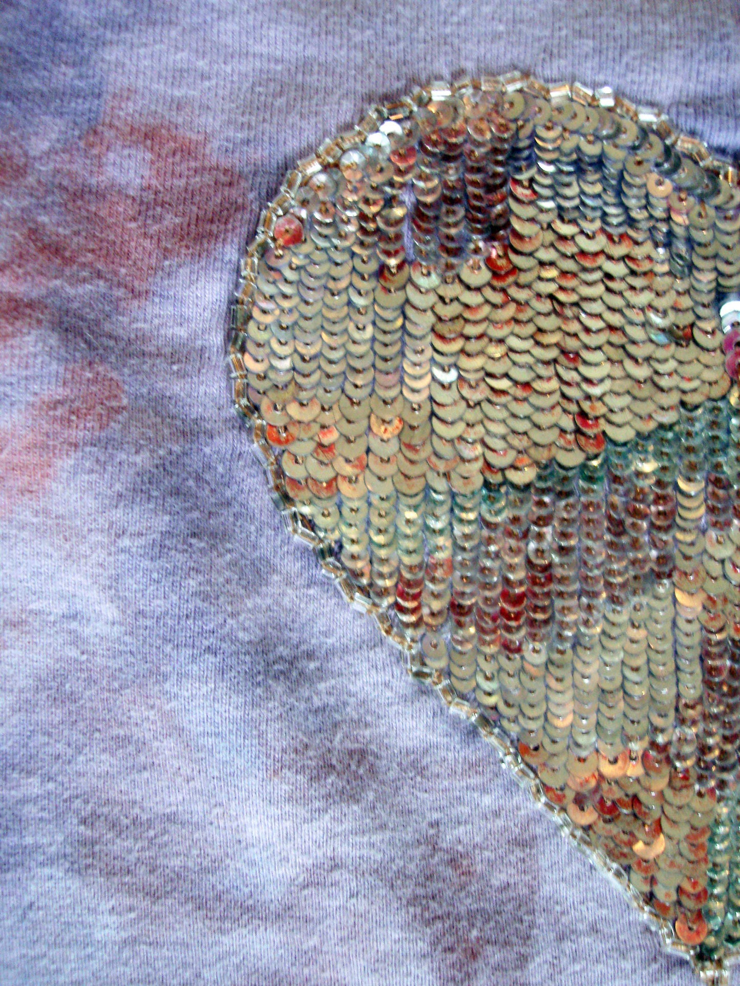 Sweat multicolore cœur sequins Derhy Kids© 8/10ans années 2000