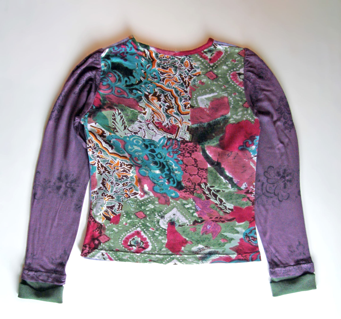 Sweat multicolore cœur sequins Derhy Kids© 8/10ans années 2000