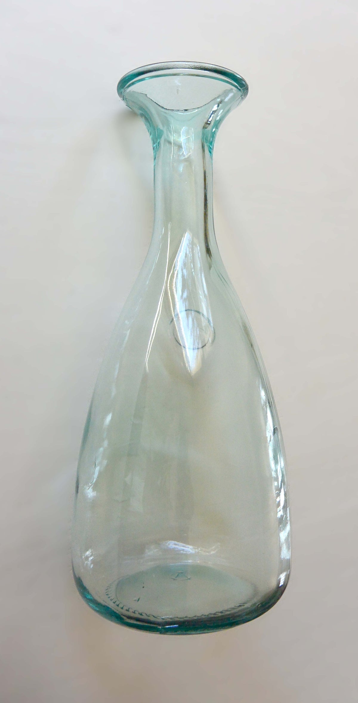 Carafe à vin verre blanc fleur de lys années 50 150cl 30cm