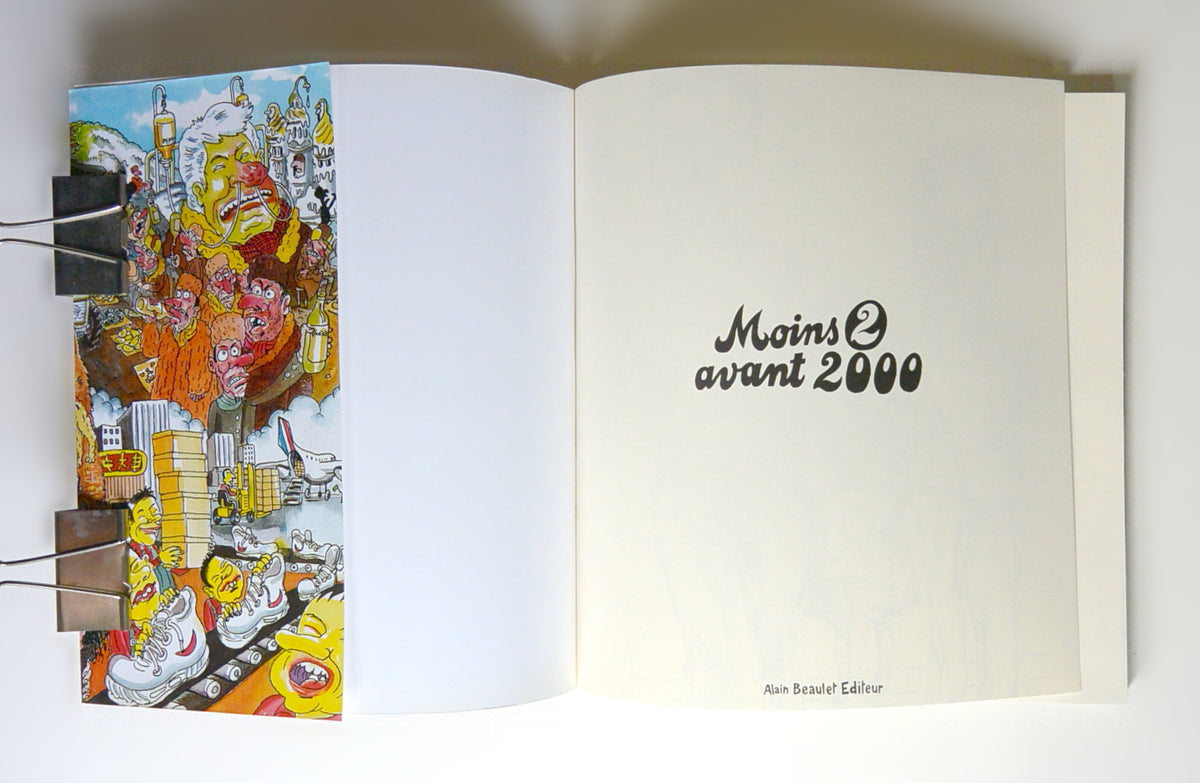 Livre album bd «Moins 2 avant 2000» Lolmède, ed. A.Beaulet 1999