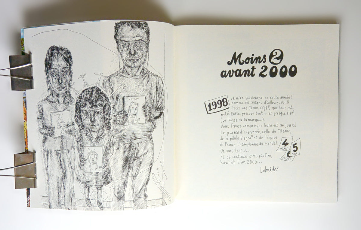 Livre album bd «Moins 2 avant 2000» Lolmède, ed. A.Beaulet 1999