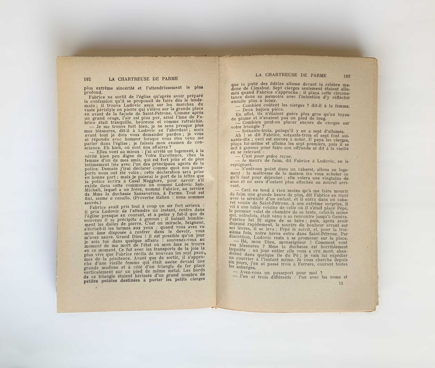 Livre «La Chartreuse de Parme» Stendhal, ed. Du Dauphin 1948
