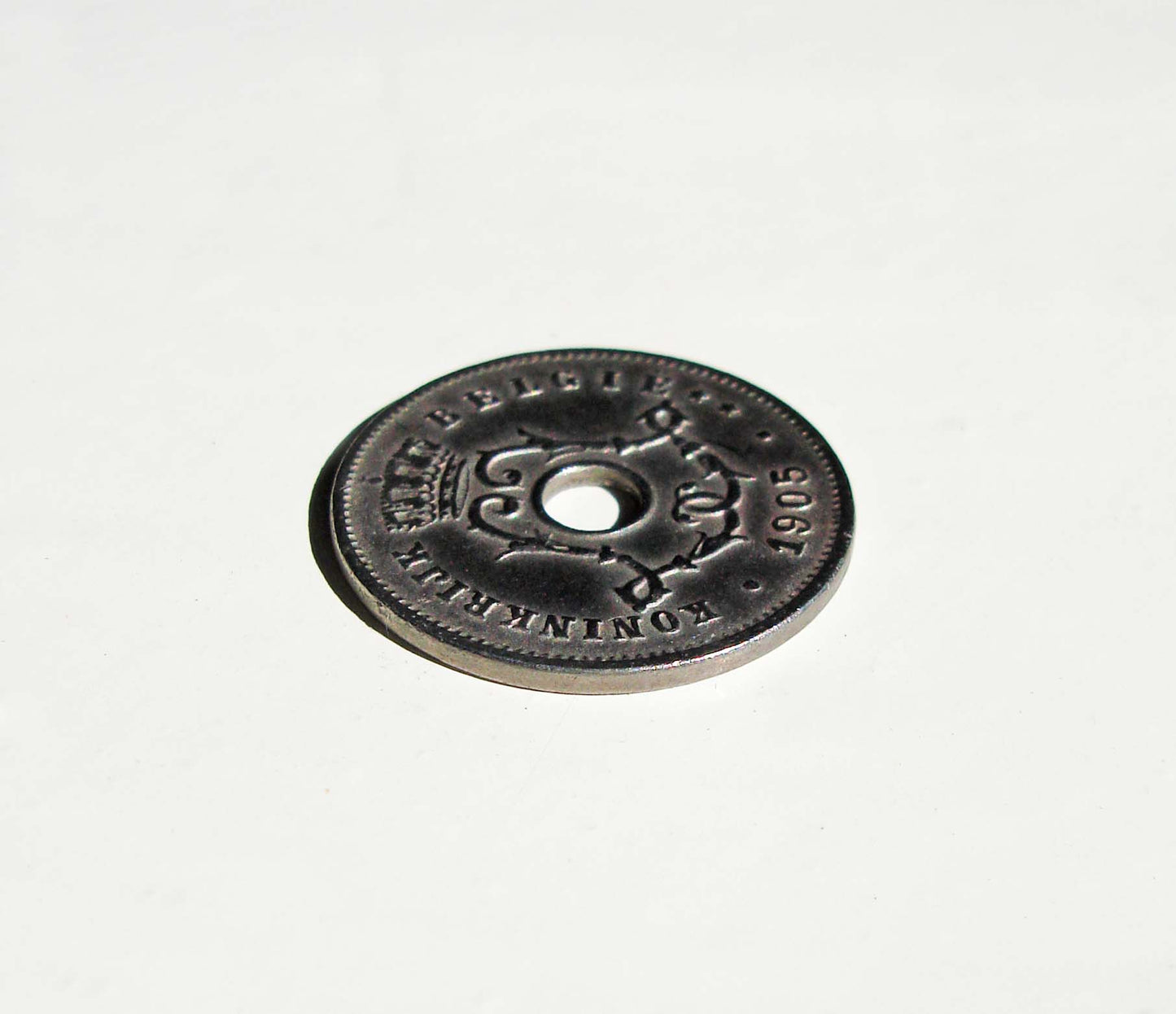 Lot 2 pièces de 5 centimes Belgique 1905 – 1907 Léopold II type Michaux en néerlandais