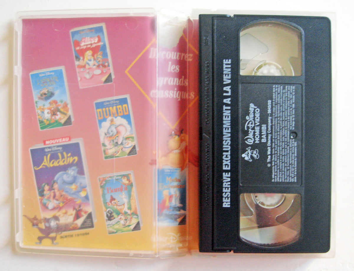 Lot 6 VHS pour enfants : Nemo, Bambi, Bip-bip, Heidi, Anne Frank, Dodger
