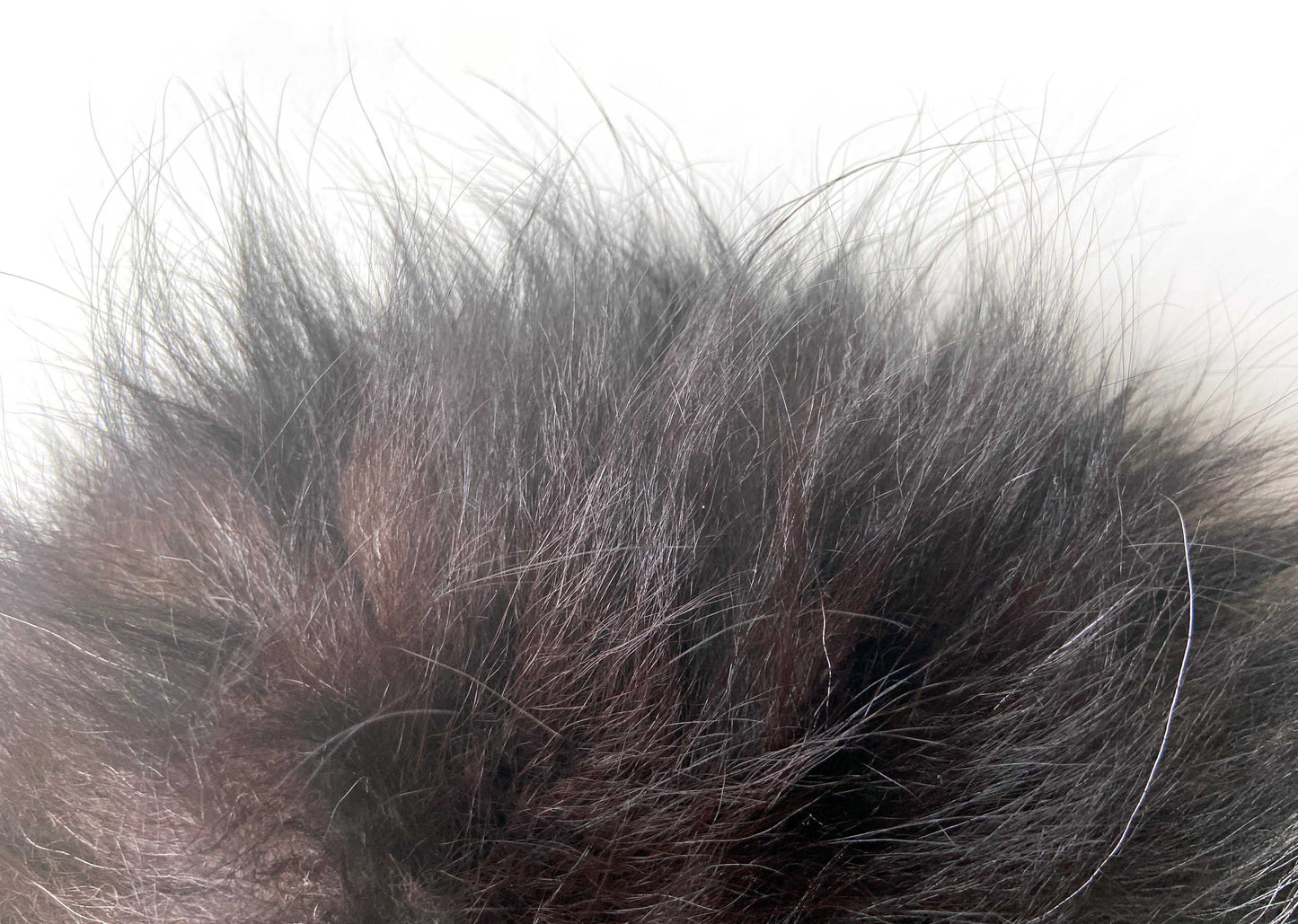 Tour de cou écharpe fourrure véritable brun argenté