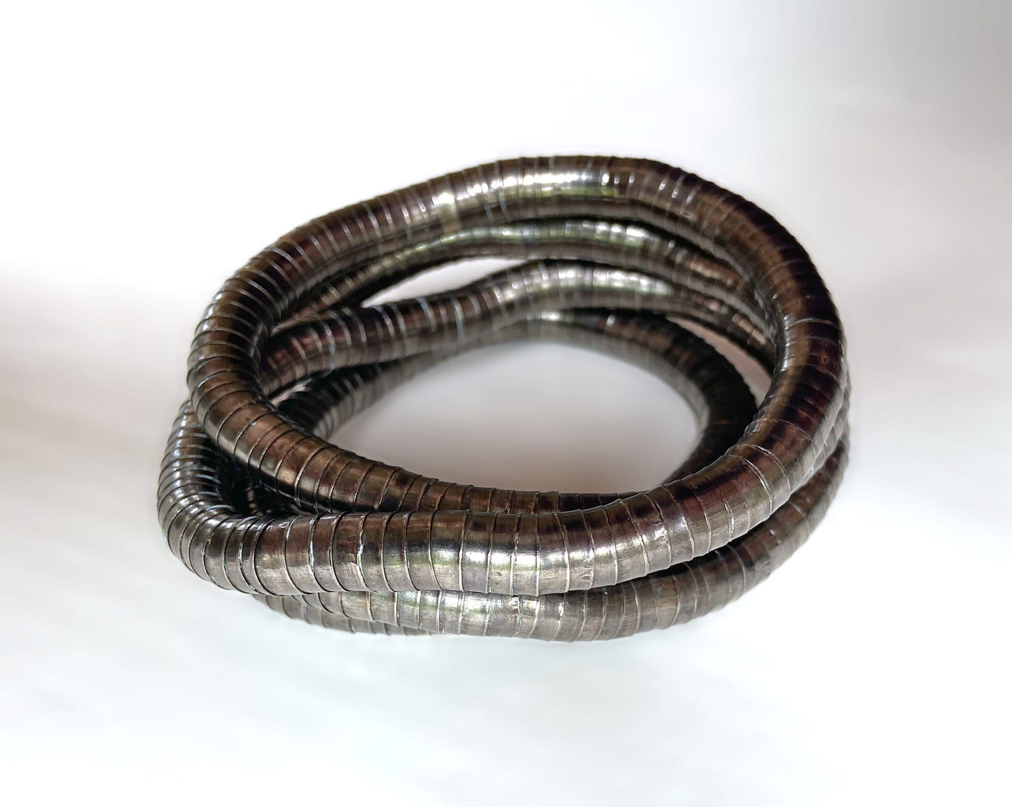 Collier sautoir bracelet « snake » transformable couleur étain