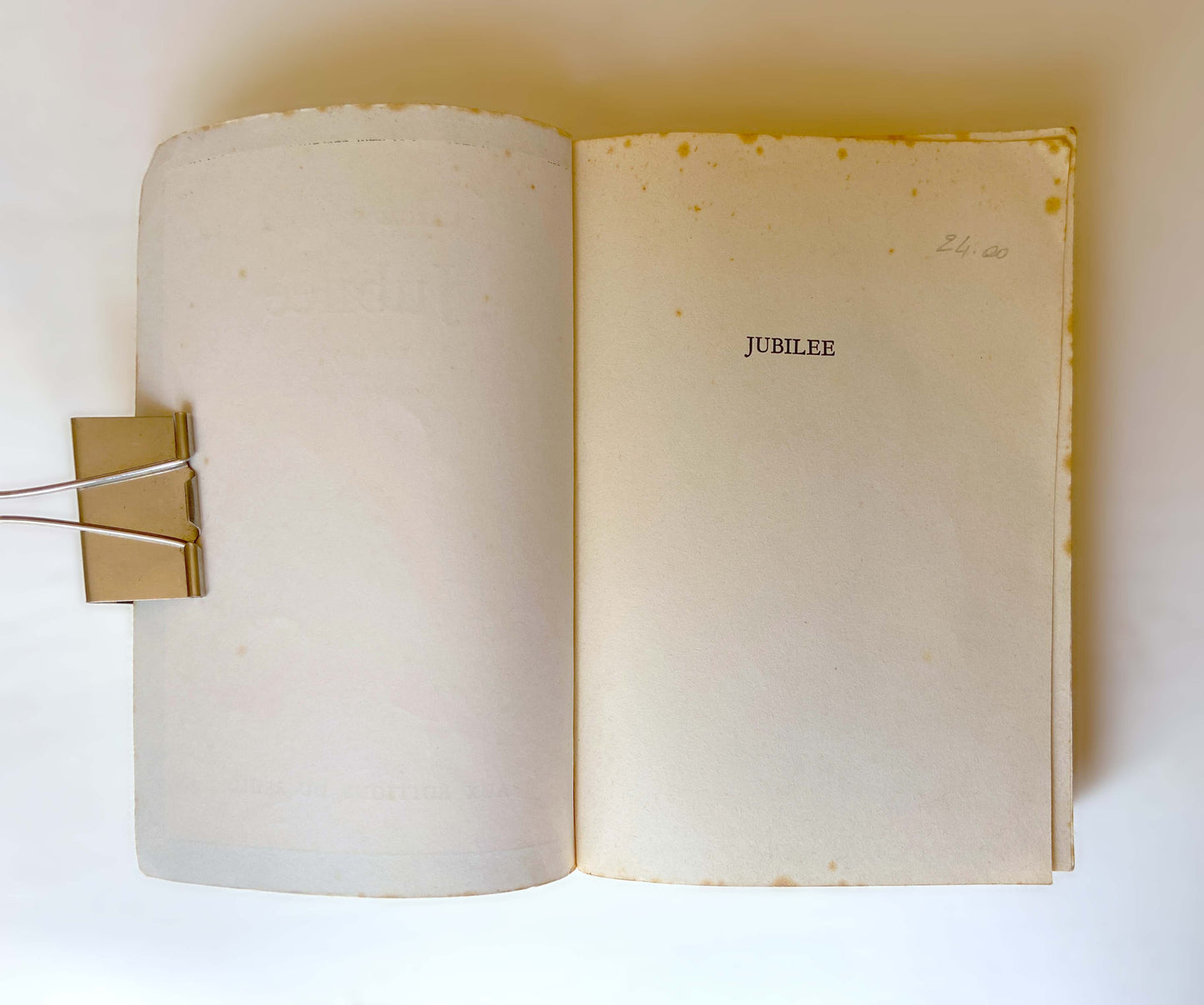 Livre «Jubilee» M. Walker, ed. Du Seuil 1968