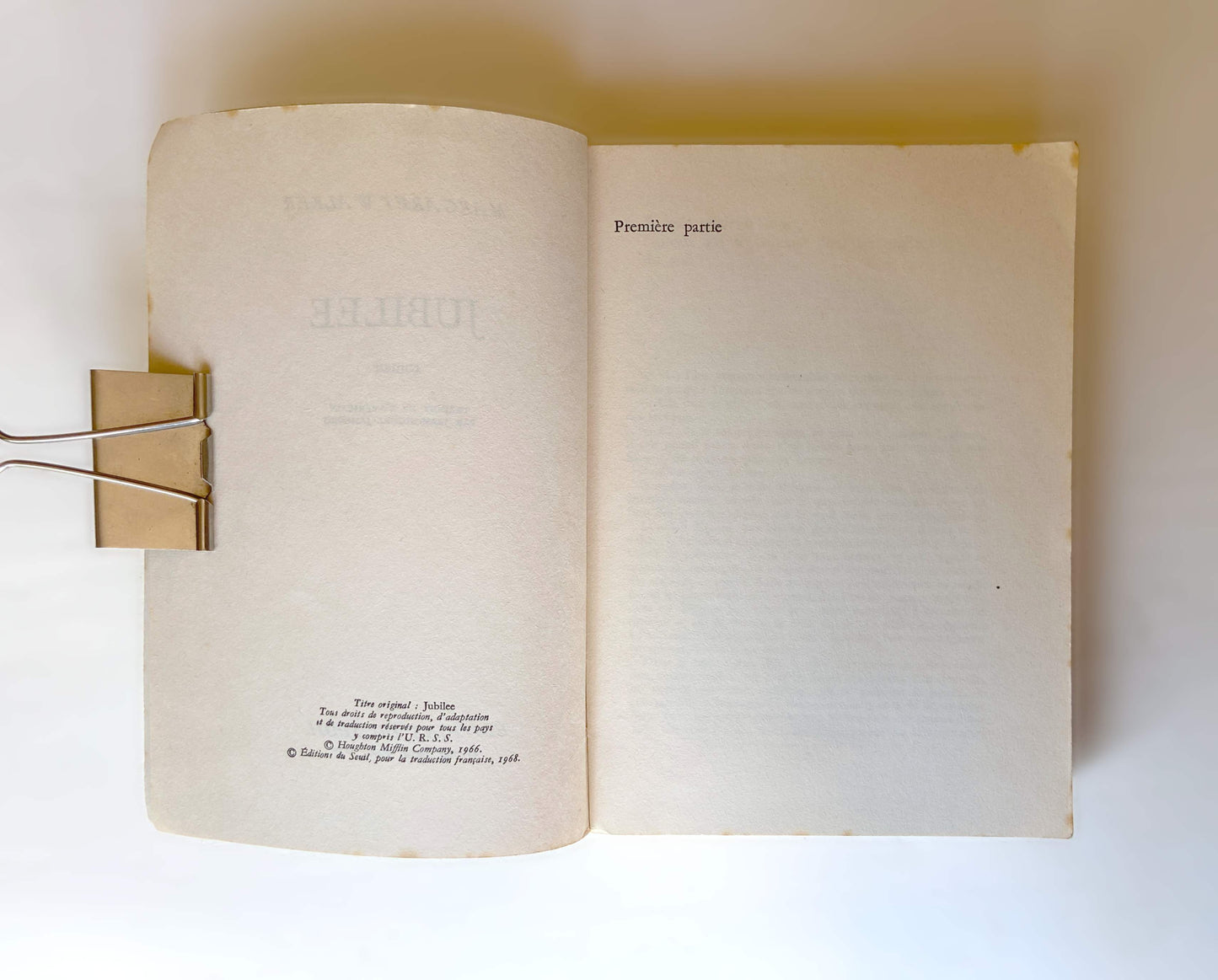 Livre «Jubilee» M. Walker, ed. Du Seuil 1968