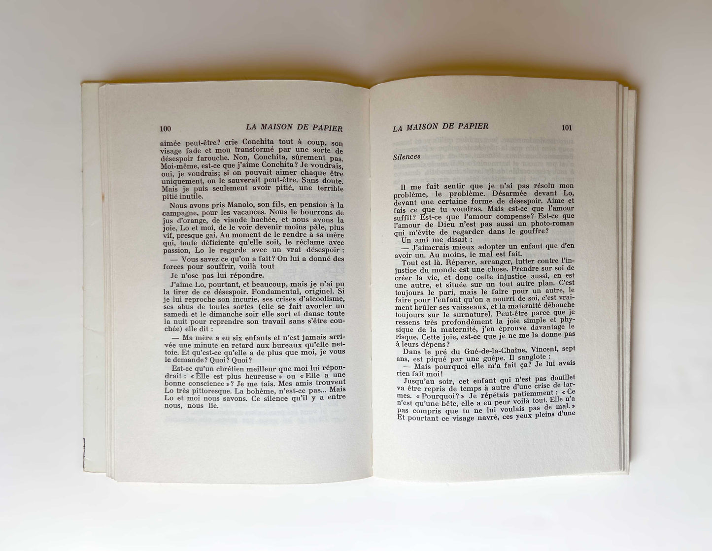 Livre «La maison de papier» F. Mallet-Joris, ed. Grasset 1970